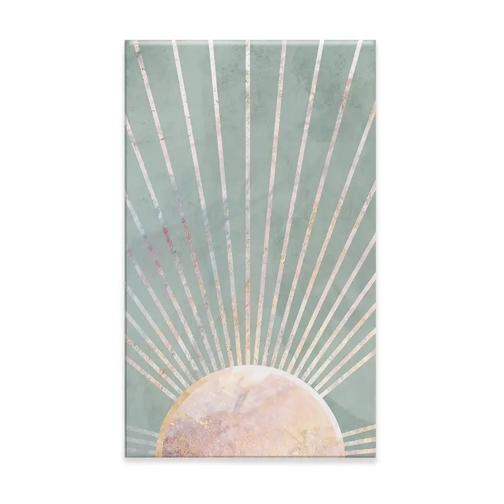 Boho Sun Pale Green 2 Canvas Print Boho Sun Pale Green 2 Canvas Print wall art product Sarah Manovski