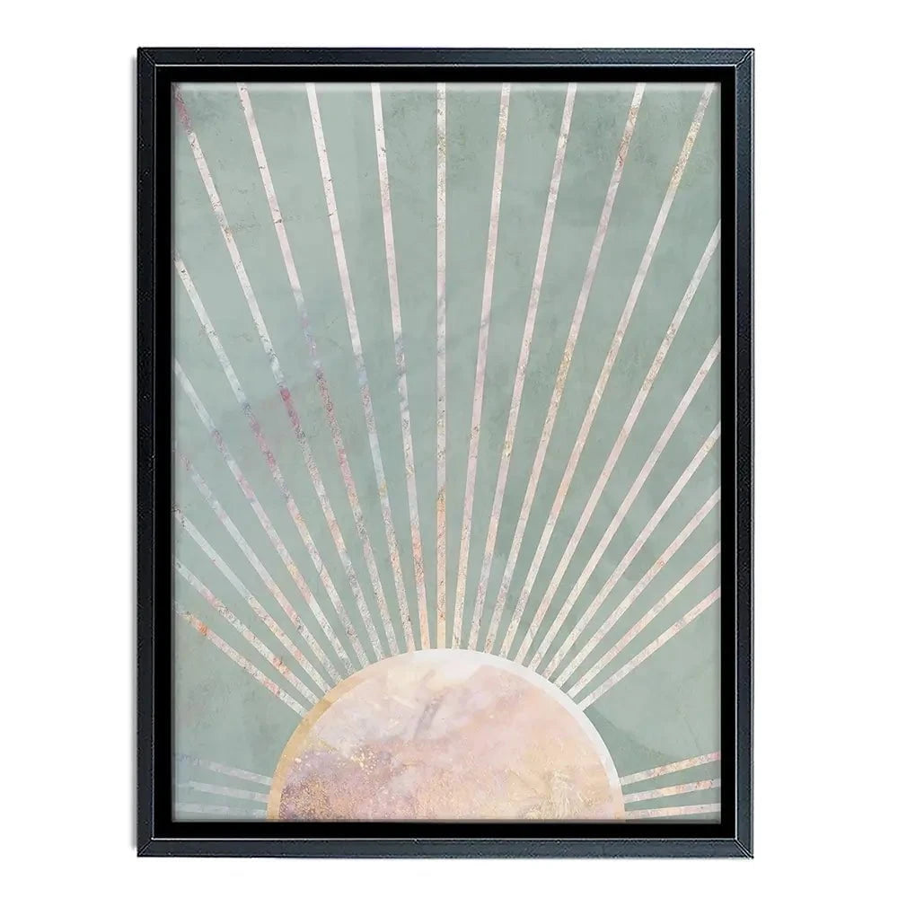 Boho Sun Pale Green 2 Canvas Print Boho Sun Pale Green 2 Canvas Print wall art product Sarah Manovski