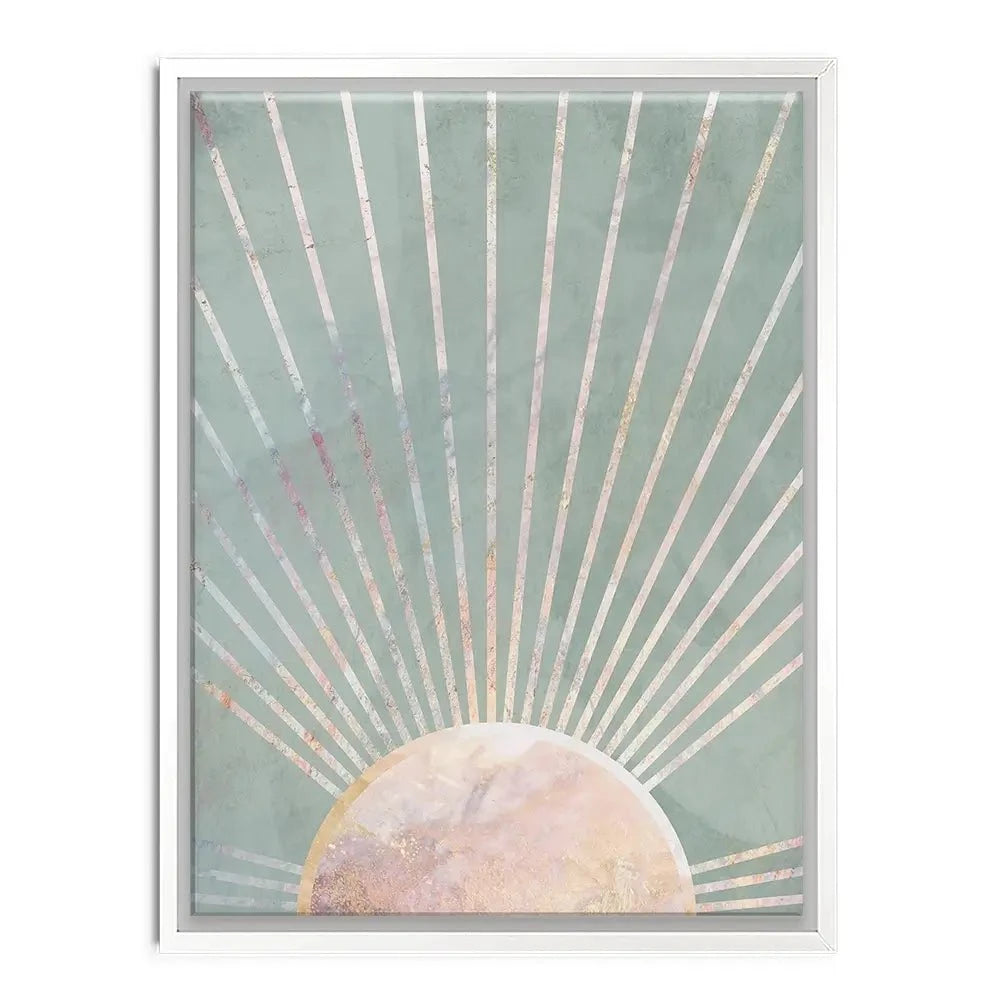 Boho Sun Pale Green 2 Canvas Print Boho Sun Pale Green 2 Canvas Print wall art product Sarah Manovski