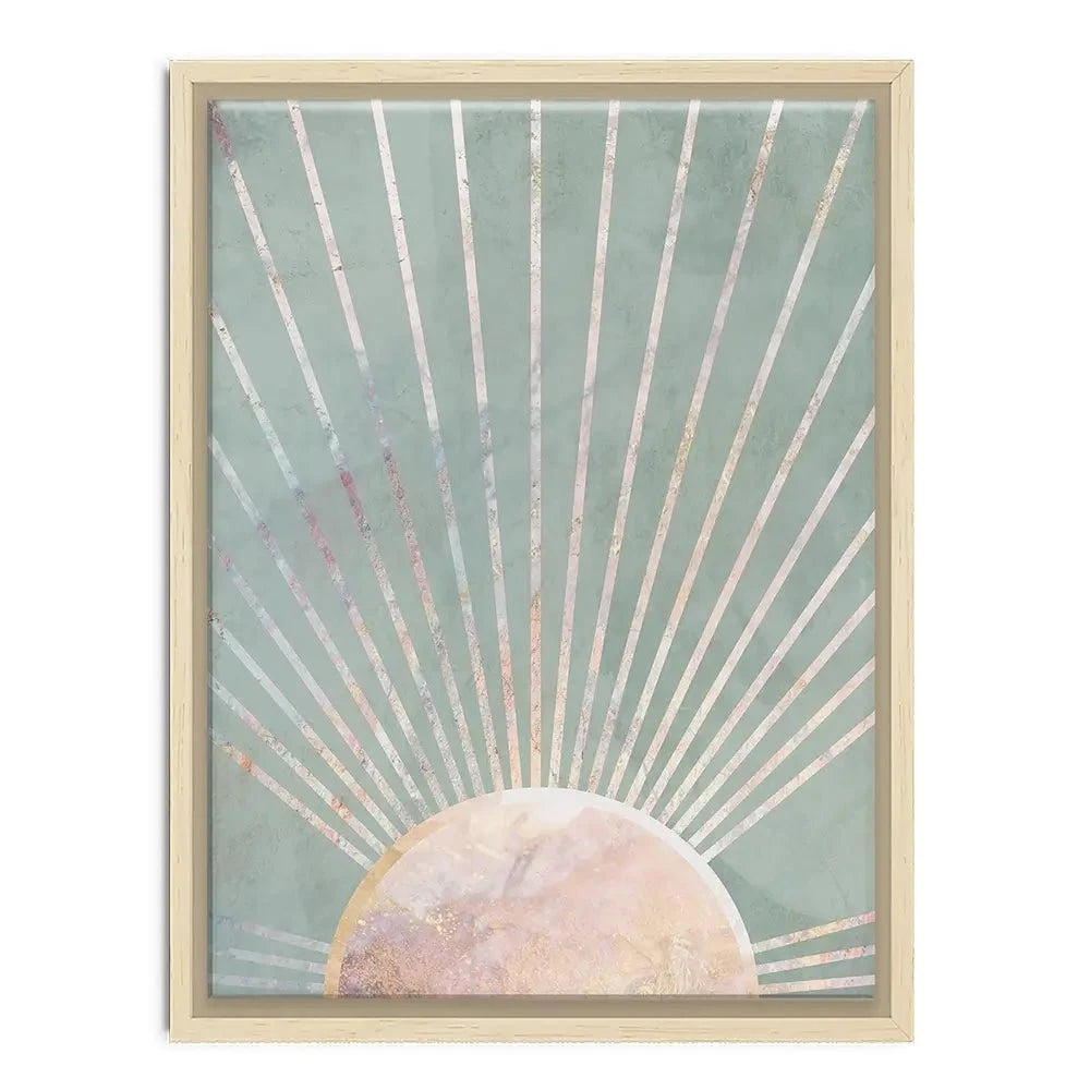 Boho Sun Pale Green 2 Canvas Print Boho Sun Pale Green 2 Canvas Print wall art product Sarah Manovski