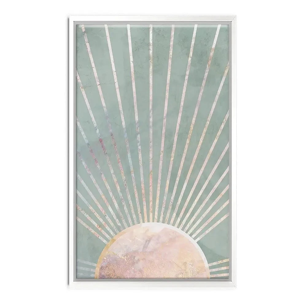 Boho Sun Pale Green 2 Canvas Print Boho Sun Pale Green 2 Canvas Print wall art product Sarah Manovski