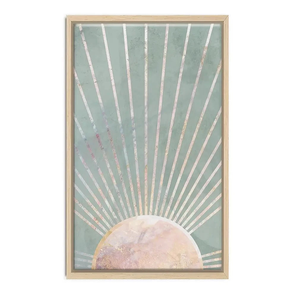 Boho Sun Pale Green 2 Canvas Print Boho Sun Pale Green 2 Canvas Print wall art product Sarah Manovski