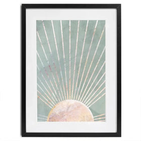 Boho Sun Pale Green 2 Framed Art Print Boho Sun Pale Green 2 Framed Art Print wall art product Sarah Manovski