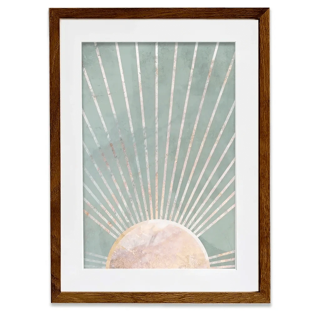 Boho Sun Pale Green 2 Framed Art Print Boho Sun Pale Green 2 Framed Art Print wall art product Sarah Manovski