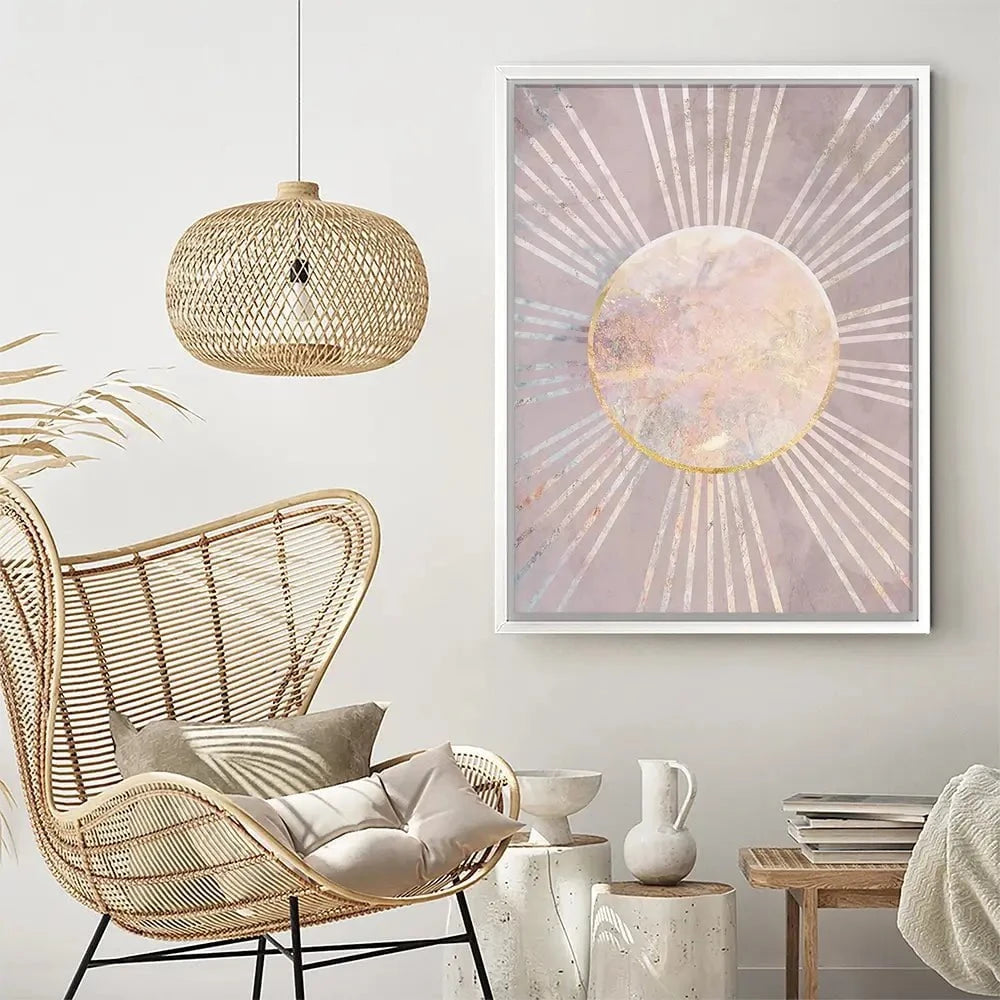 Boho Sun Pink 1 Canvas Print Boho Sun Pink 1 Canvas Print wall art product Sarah Manovski