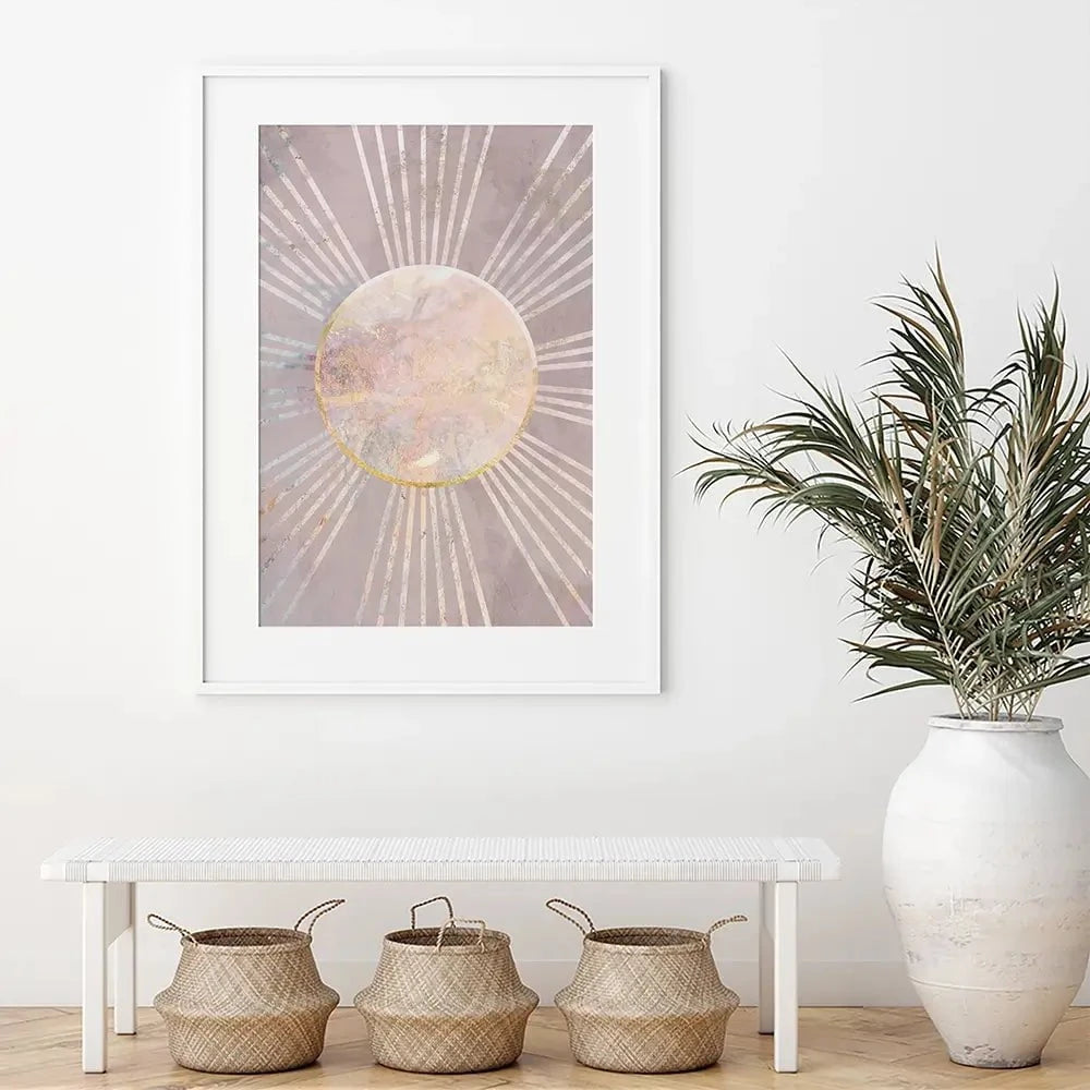 Boho Sun Pink 1 Framed Art Print Boho Sun Pink 1 Framed Art Print wall art product Sarah Manovski