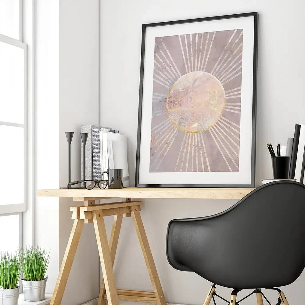 Boho Sun Pink 1 Framed Art Print Boho Sun Pink 1 Framed Art Print wall art product Sarah Manovski