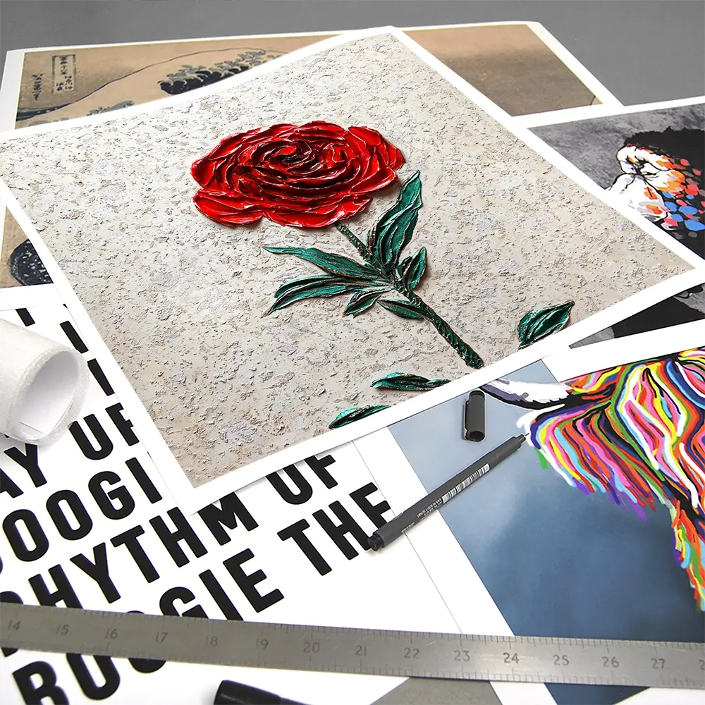 Bold Beauty Square Art Print Bold Beauty Square Art Print wall art product Nada Khatib