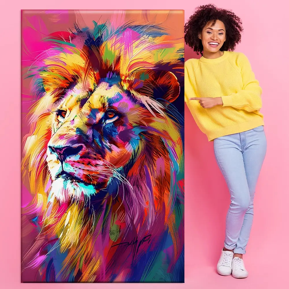 Bold Lion Oversized Canvas Print Bold Lion Oversized Canvas Print wall art product Art Print Shop