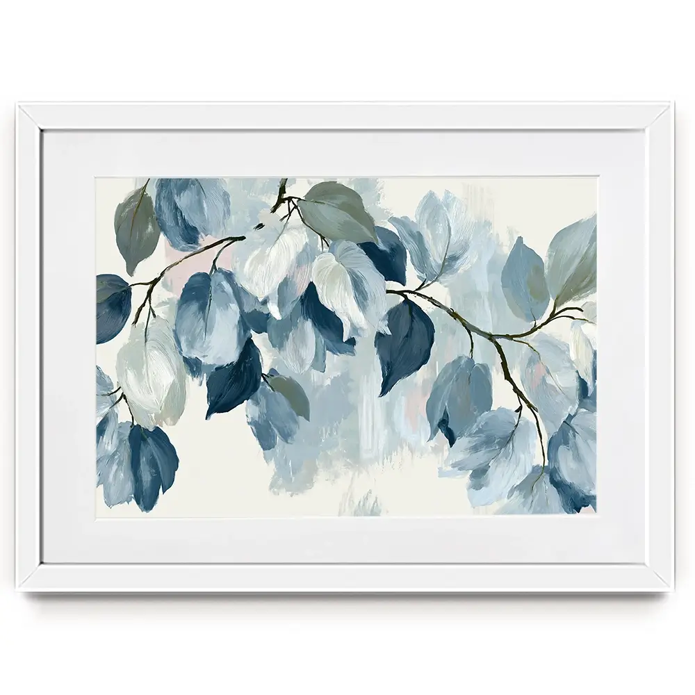 Bone Leaf Cascade Framed Art Print Bone Leaf Cascade Framed Art Print wall art product Chromatic Storm Studio