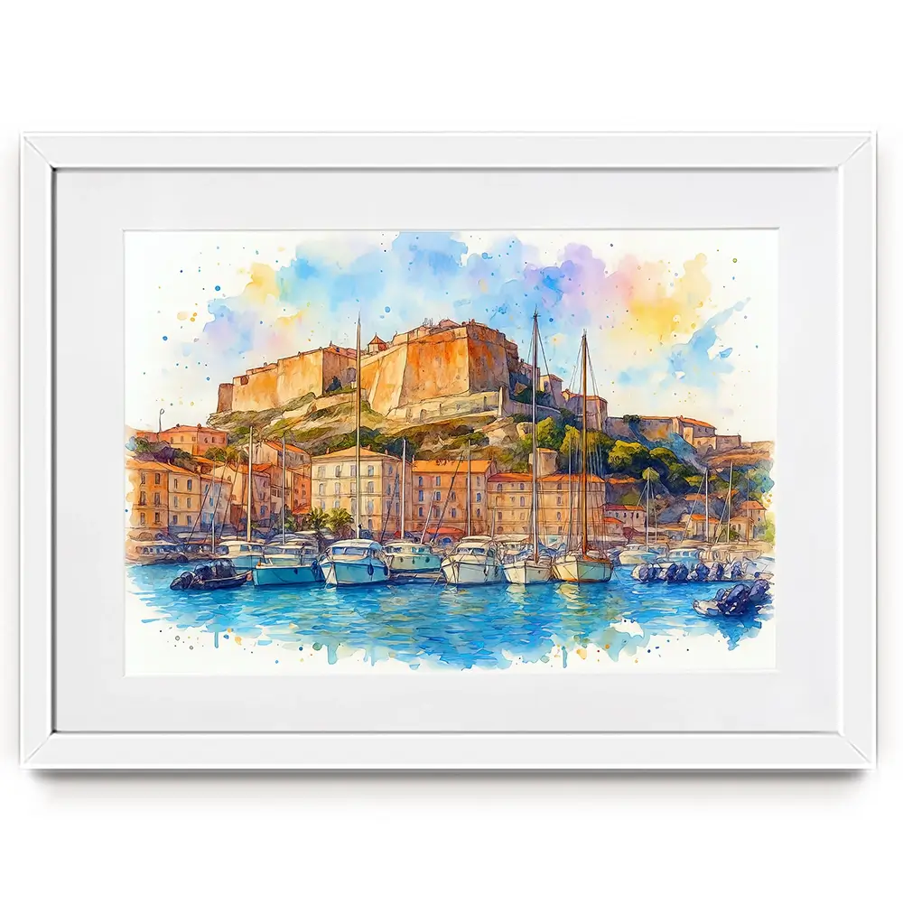 Bonifacio Corsica Framed Art Print Bonifacio Corsica Framed Art Print wall art product David Alexander Elder