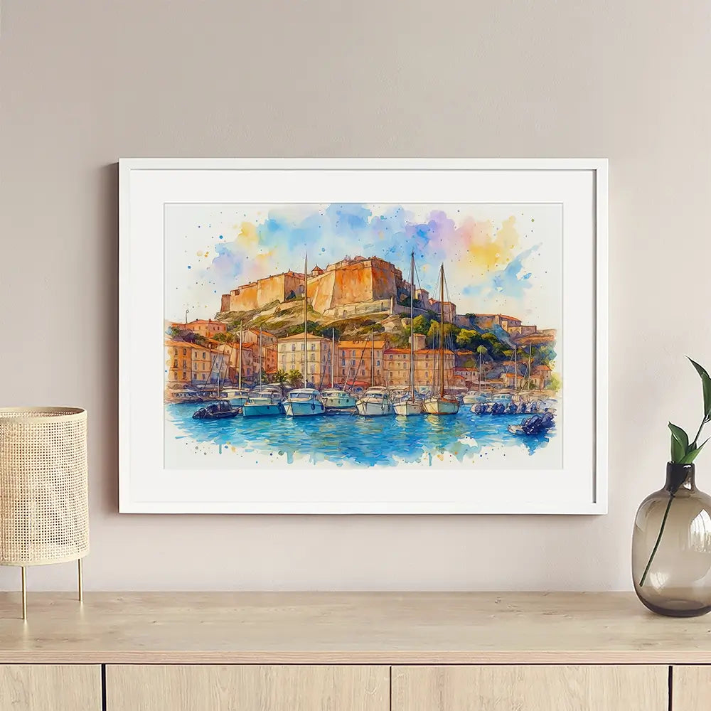 Bonifacio Corsica Framed Art Print Bonifacio Corsica Framed Art Print wall art product David Alexander Elder