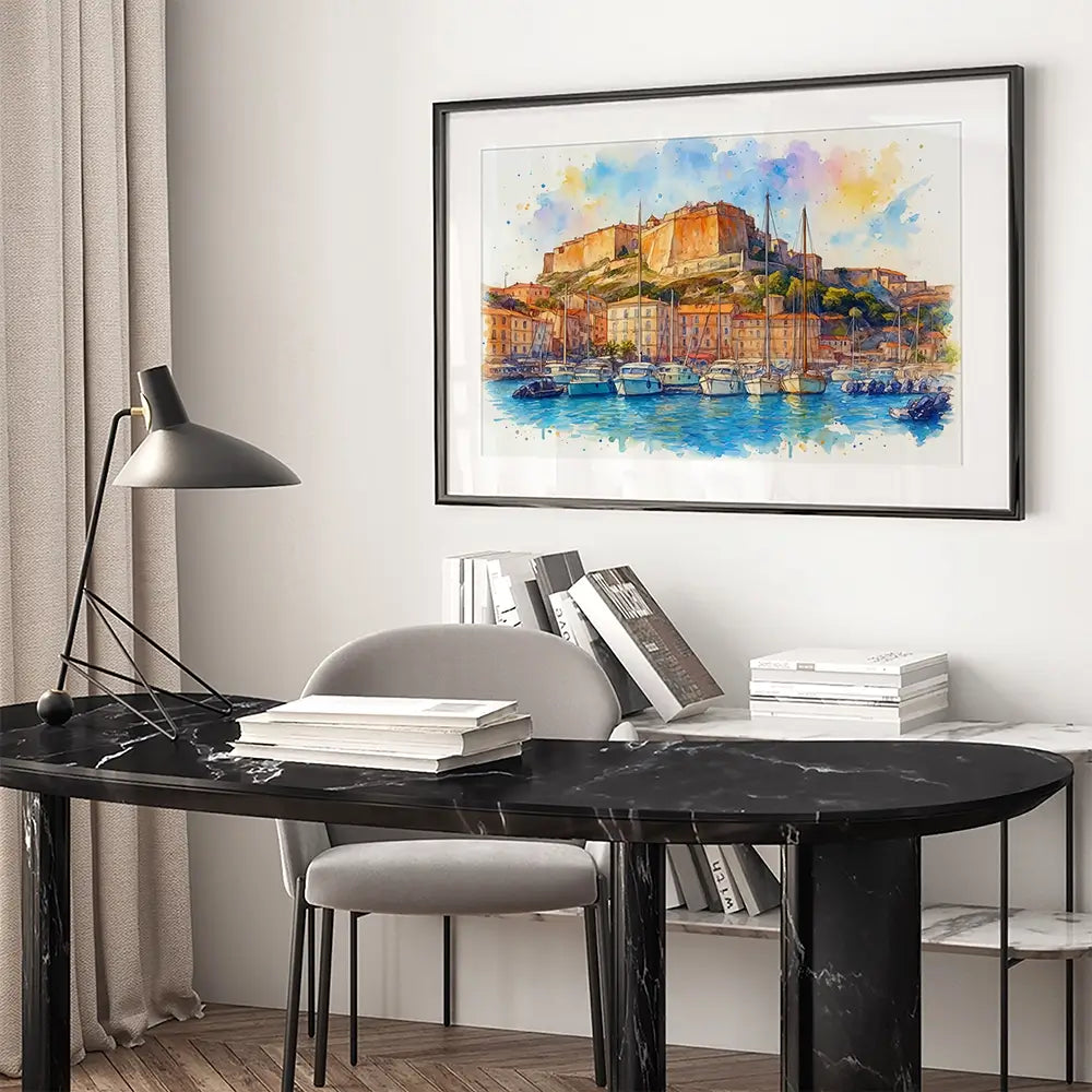 Bonifacio Corsica Framed Art Print Bonifacio Corsica Framed Art Print wall art product David Alexander Elder