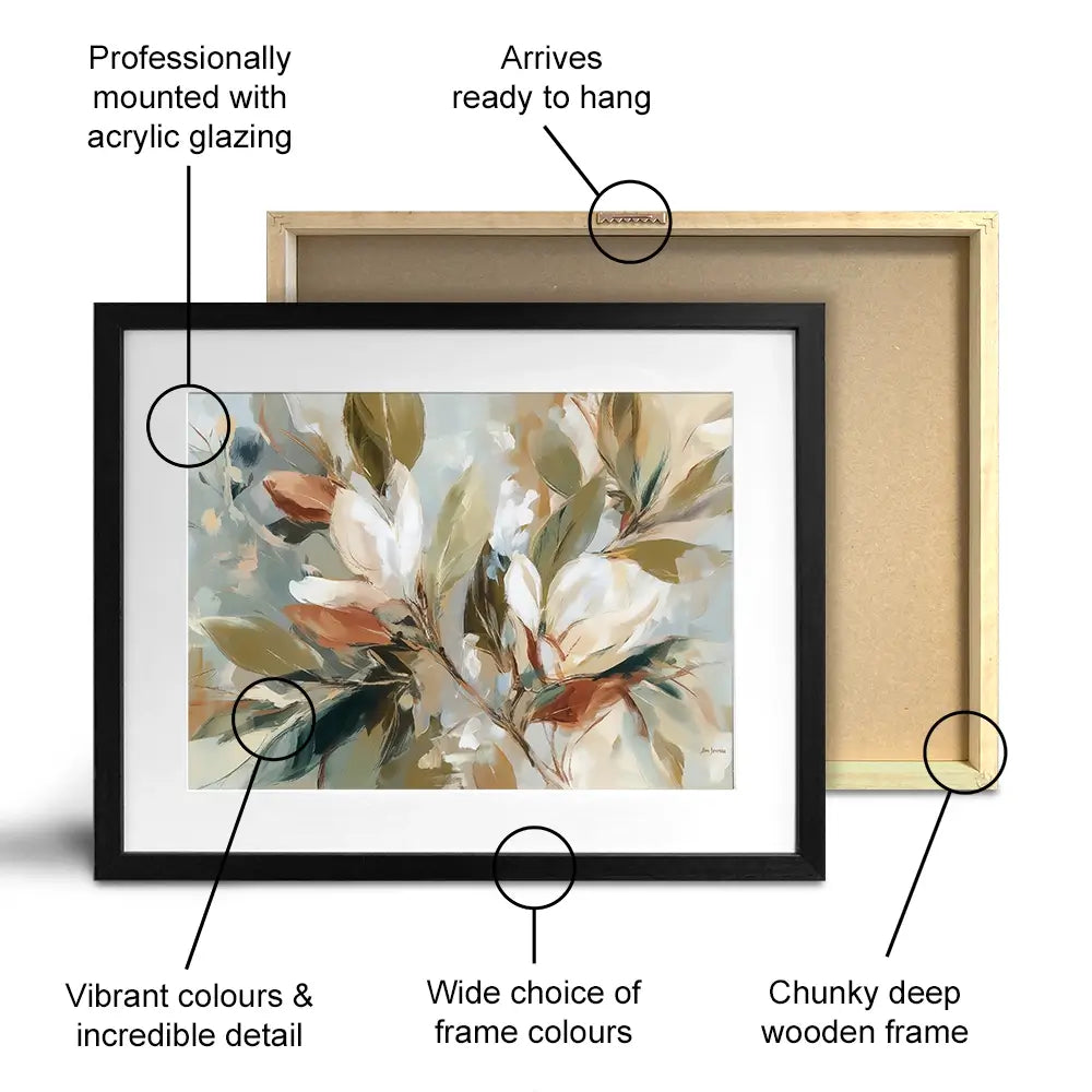 Botanical Composition In Soft Earth Tones Framed Art Print Botanical Composition In Soft Earth Tones Framed Art Print wall art product Leon Devenice