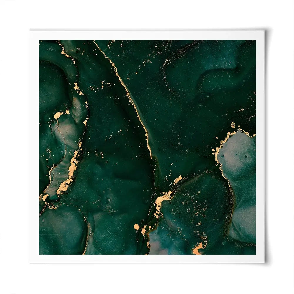 Bottle Green Marble 2 Square Art Print Bottle Green Marble 2 Square Art Print wall art product Art Print Shop