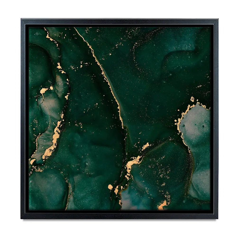 Bottle Green Marble 2 Square Canvas Print Bottle Green Marble 2 Square Canvas Print wall art product Art Print Shop