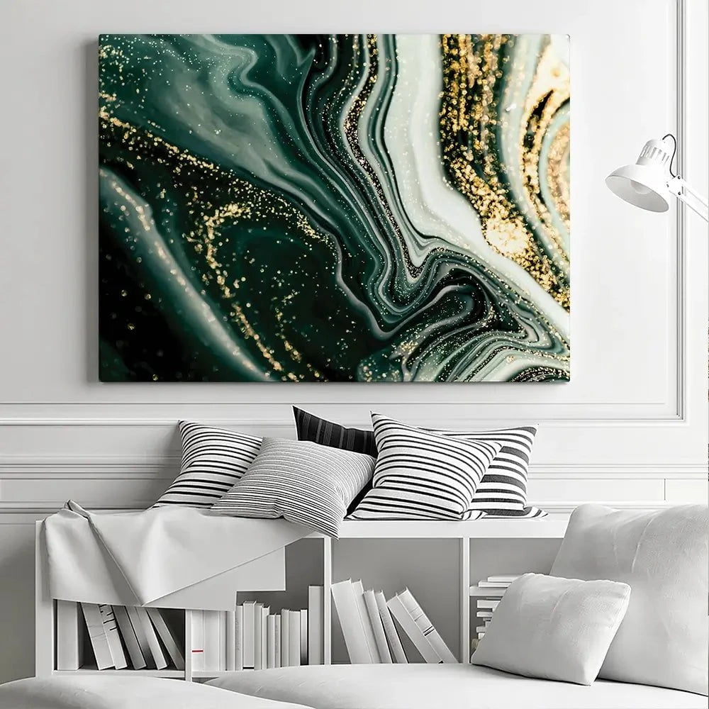 Bottle Green Marble Canvas Print Bottle Green Marble Canvas Print wall art product CARACOLLA / Shutterstock