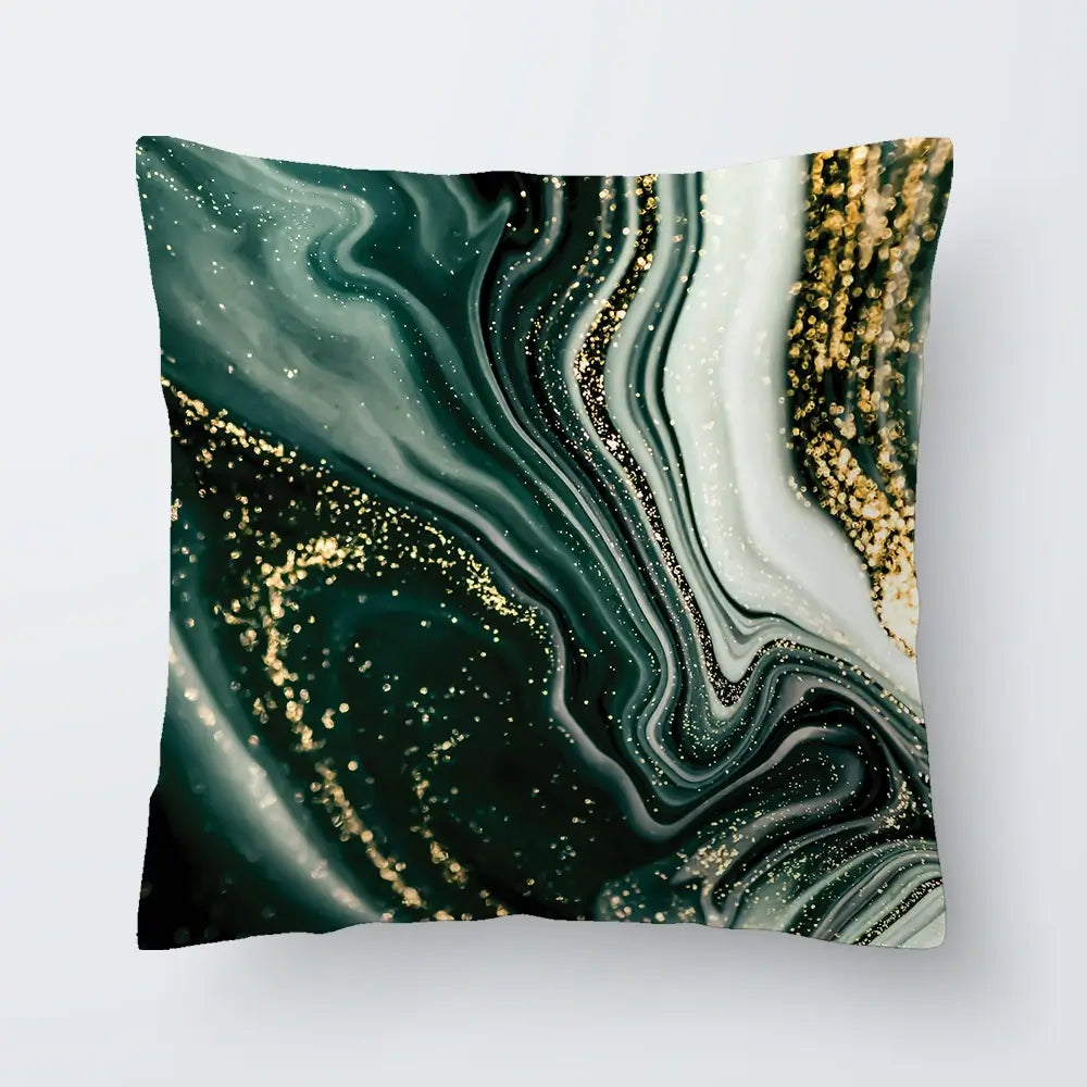 Bottle Green Marble Cushion Bottle Green Marble Cushion wall art product Art Print Shop