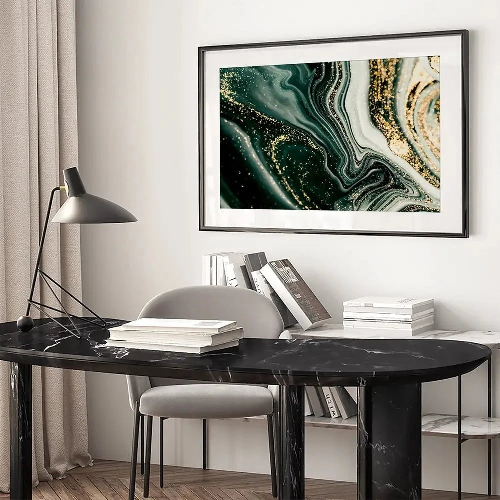 Bottle Green Marble Framed Art Print Bottle Green Marble Framed Art Print wall art product CARACOLLA / Shutterstock