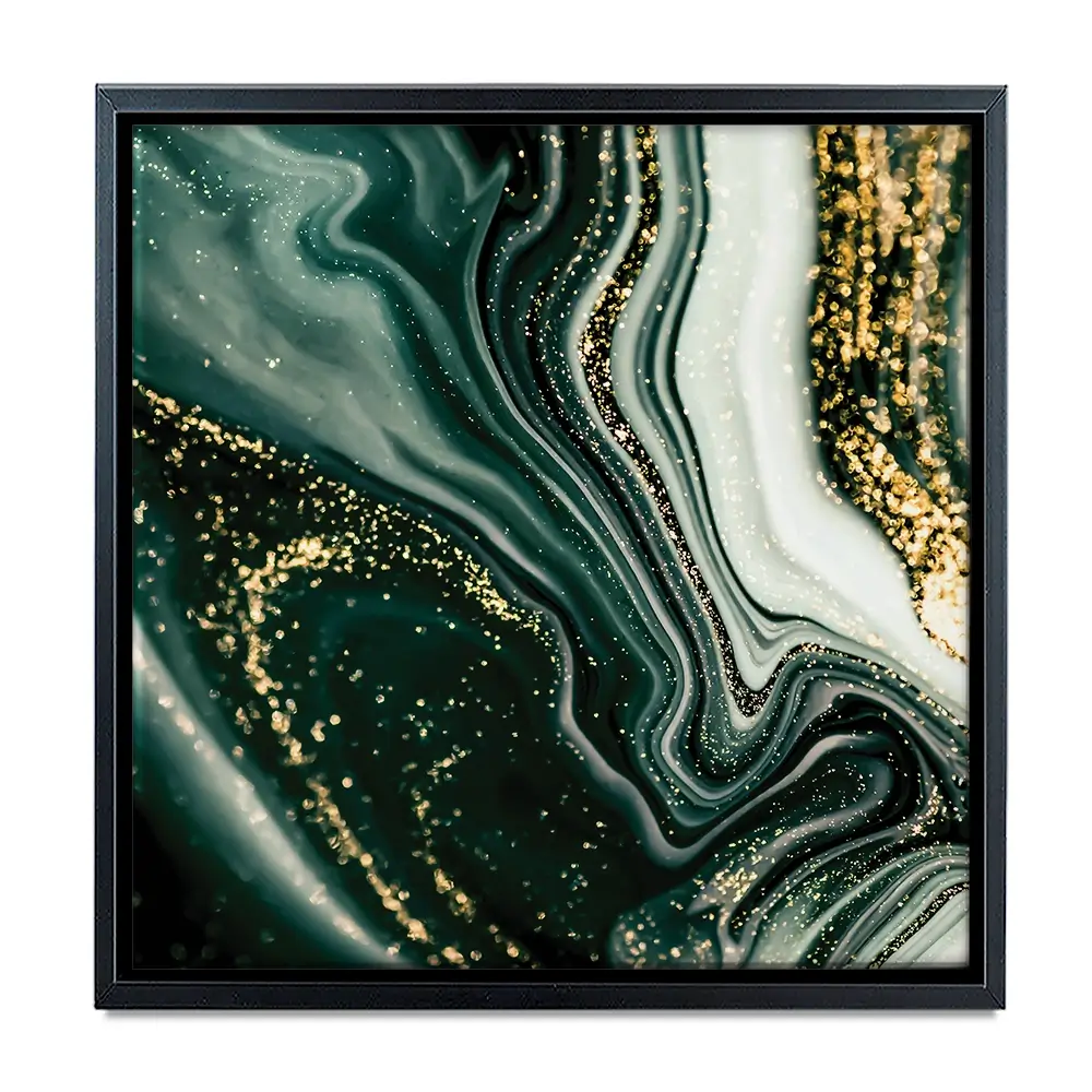 Bottle Green Marble Square Canvas Print Bottle Green Marble Square Canvas Print wall art product Art Print Shop