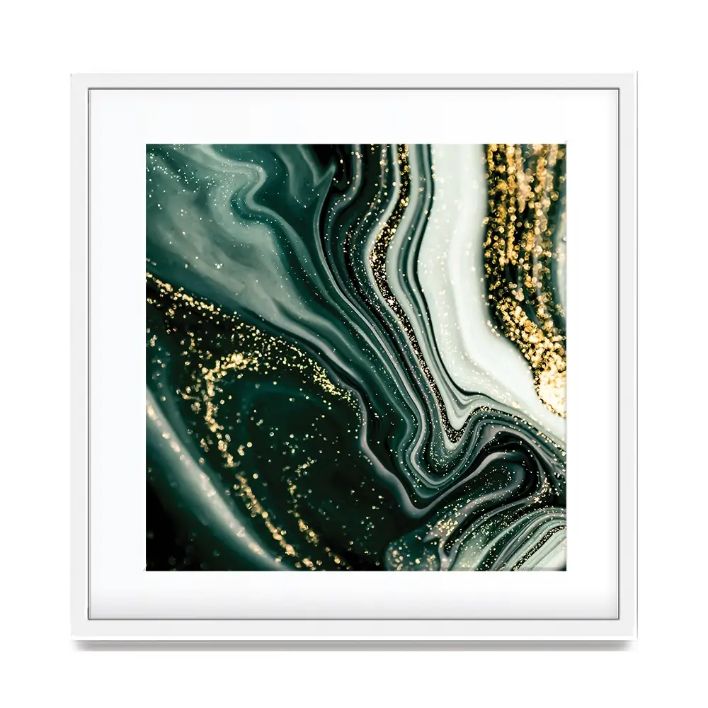 Bottle Green Marble Square Framed Art Print Bottle Green Marble Square Framed Art Print wall art product Art Print Shop