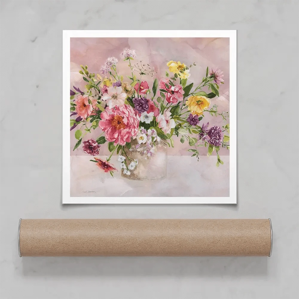 Bouquet Blooms Square Art Print Bouquet Blooms Square Art Print wall art product Carol Robinson