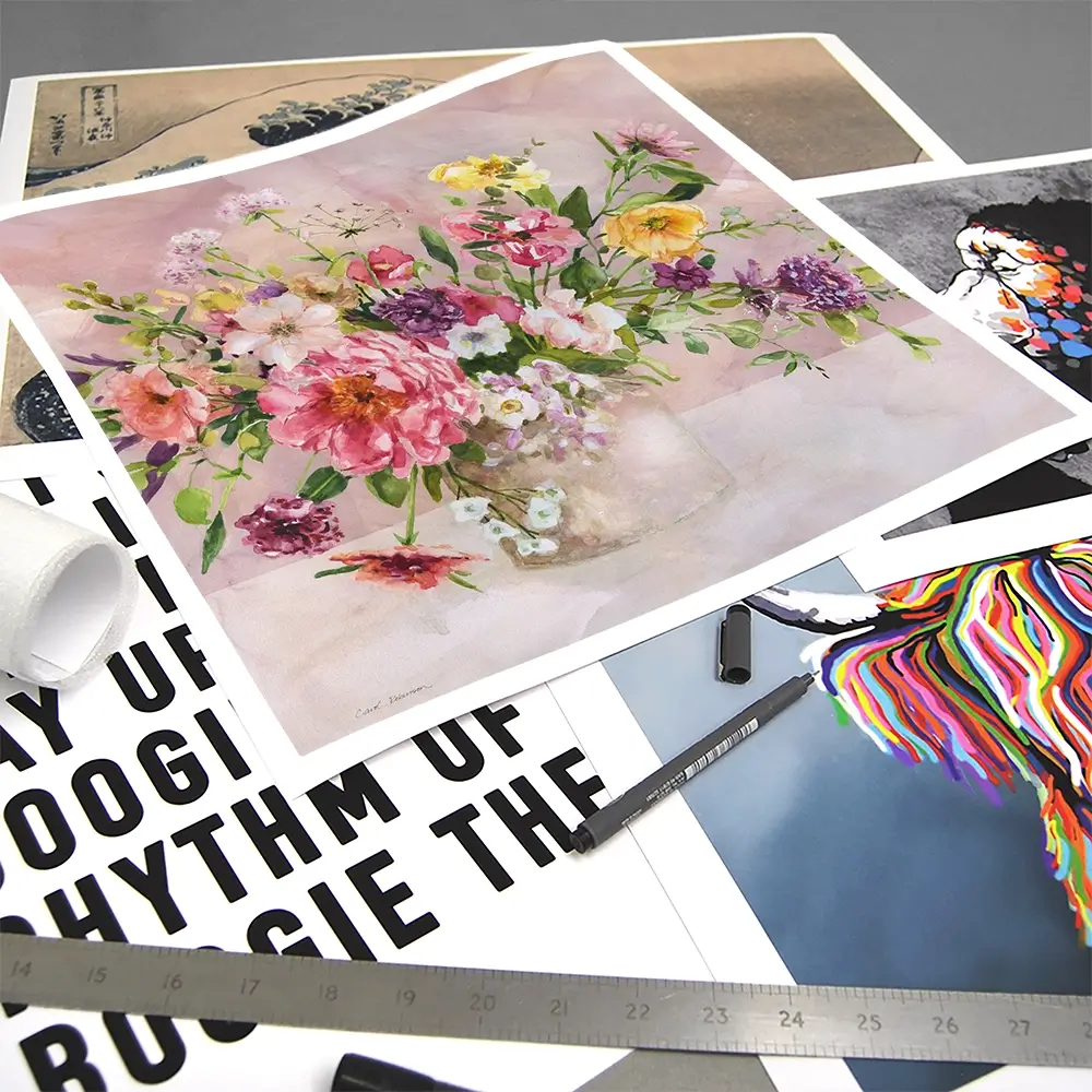 Bouquet Blooms Square Art Print Bouquet Blooms Square Art Print wall art product Carol Robinson