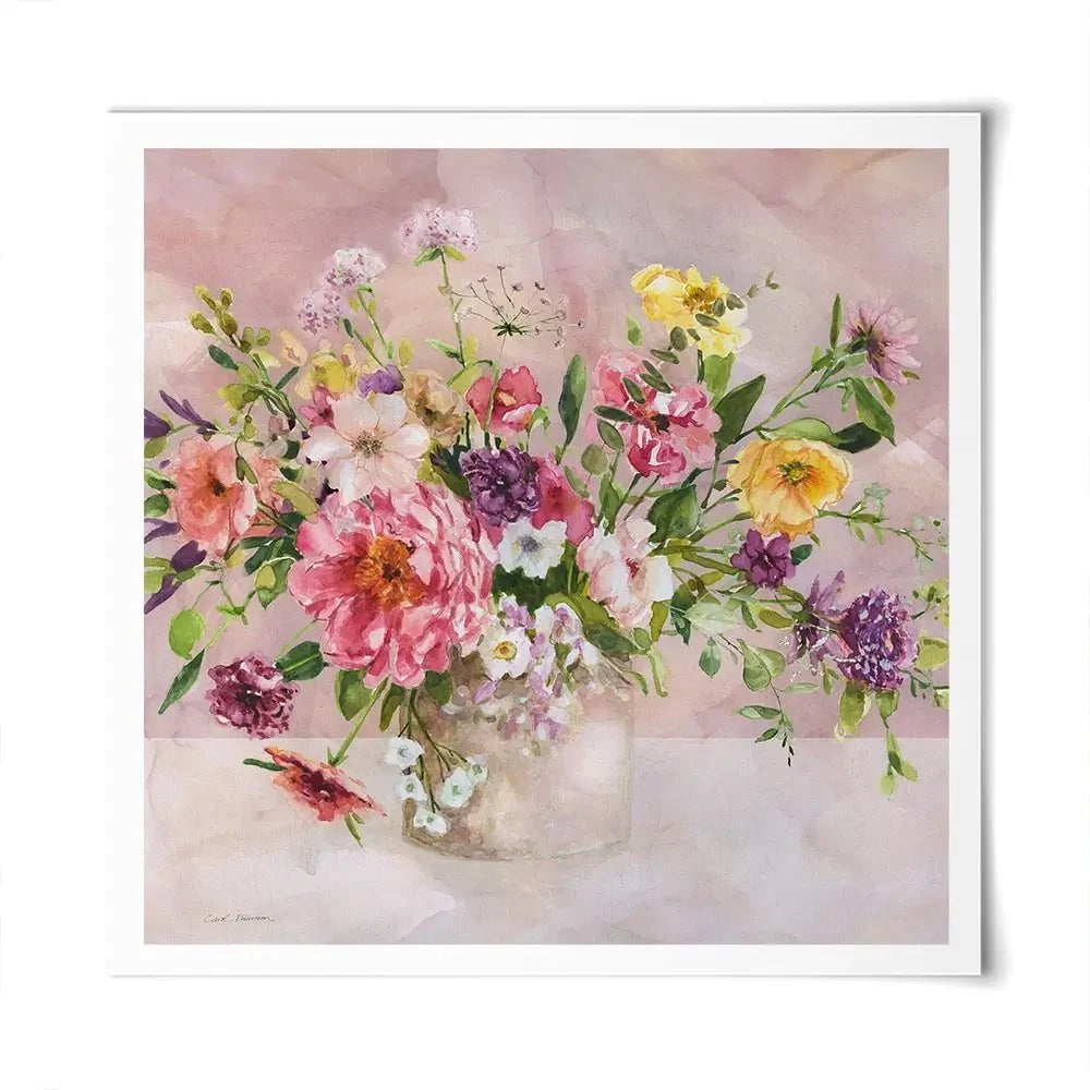 Bouquet Blooms Square Art Print Bouquet Blooms Square Art Print wall art product Carol Robinson