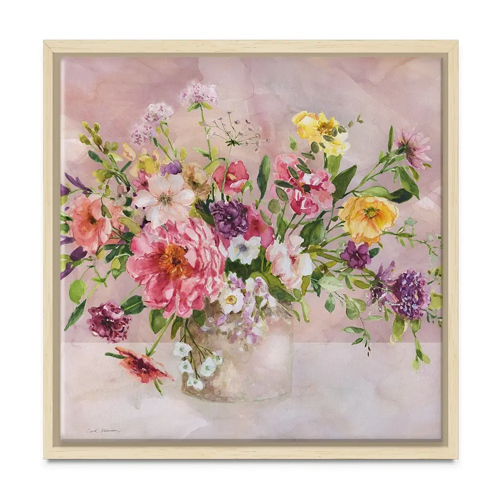 Bouquet Blooms Square Canvas Print Bouquet Blooms Square Canvas Print wall art product Carol Robinson