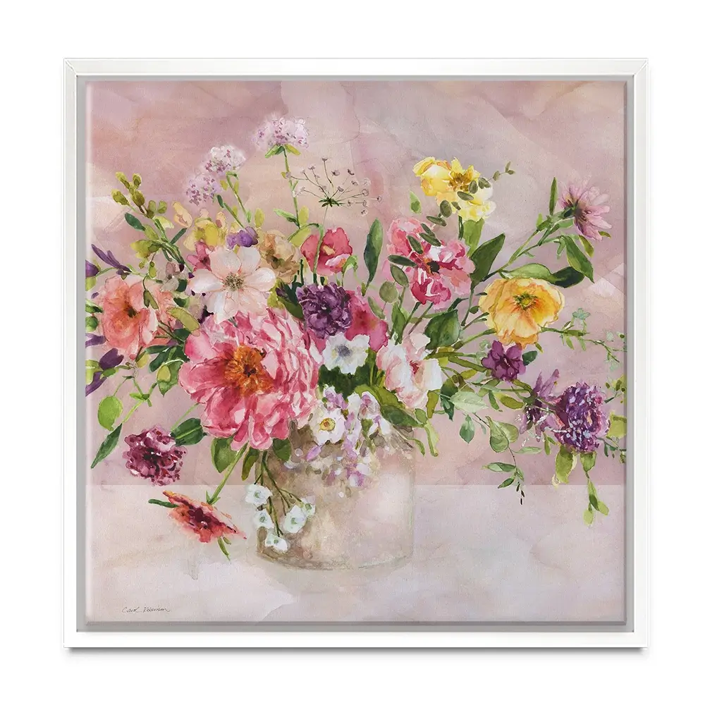 Bouquet Blooms Square Canvas Print Bouquet Blooms Square Canvas Print wall art product Carol Robinson