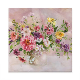 Bouquet Blooms Square Canvas Print Bouquet Blooms Square Canvas Print wall art product Carol Robinson