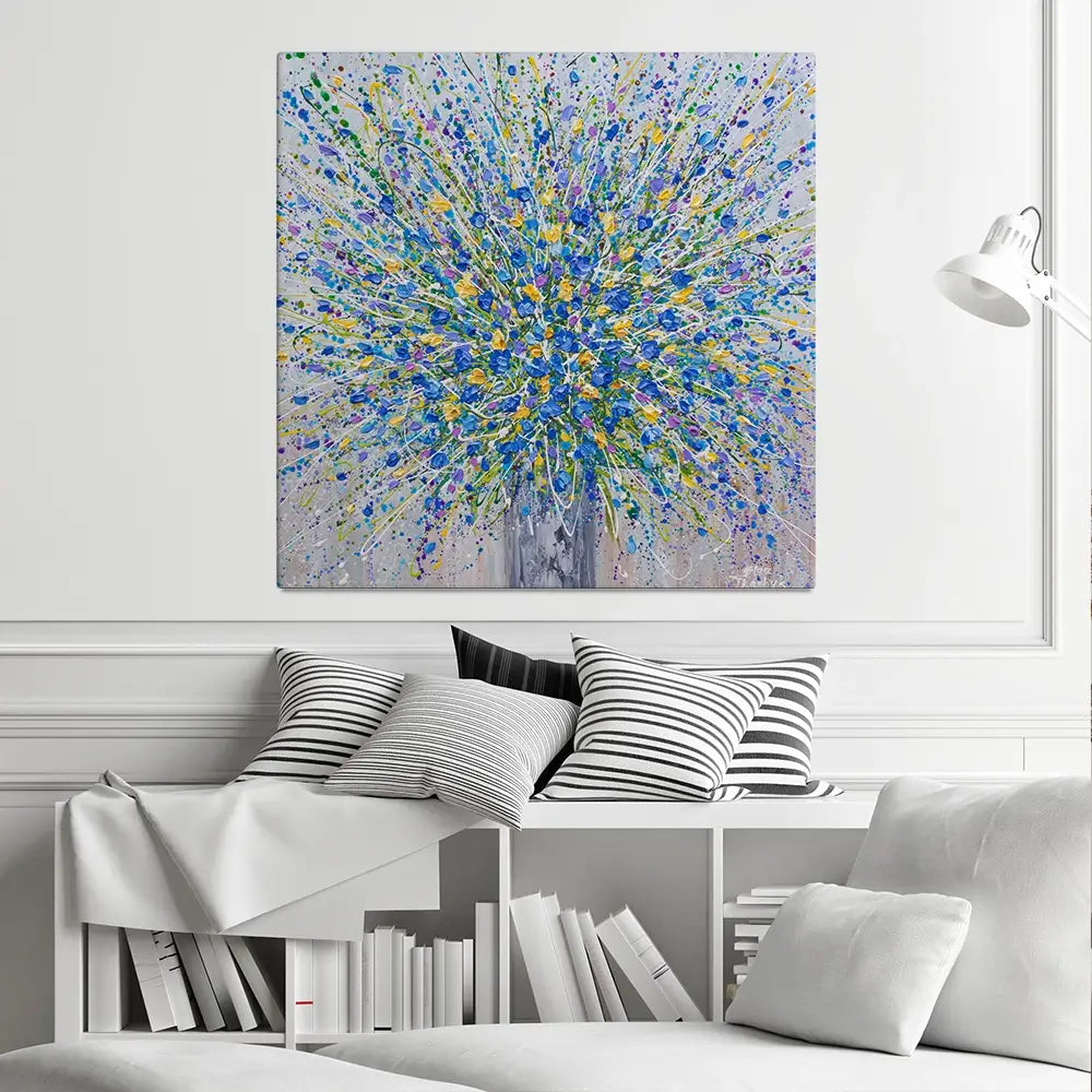 Bouquet Of Blue Flowers Canvas Print Bouquet Of Blue Flowers Canvas Print wall art product Olga Tkachyk