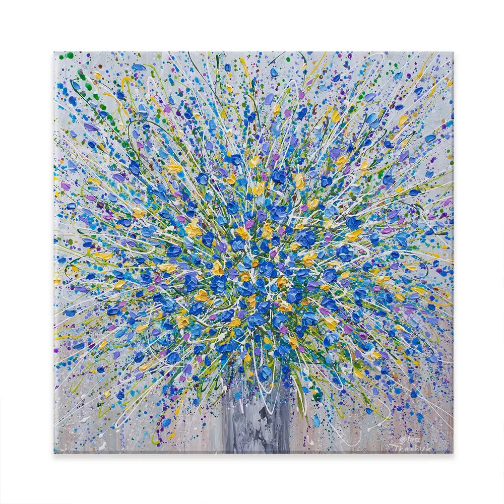 Bouquet Of Blue Flowers Canvas Print Bouquet Of Blue Flowers Canvas Print wall art product Olga Tkachyk