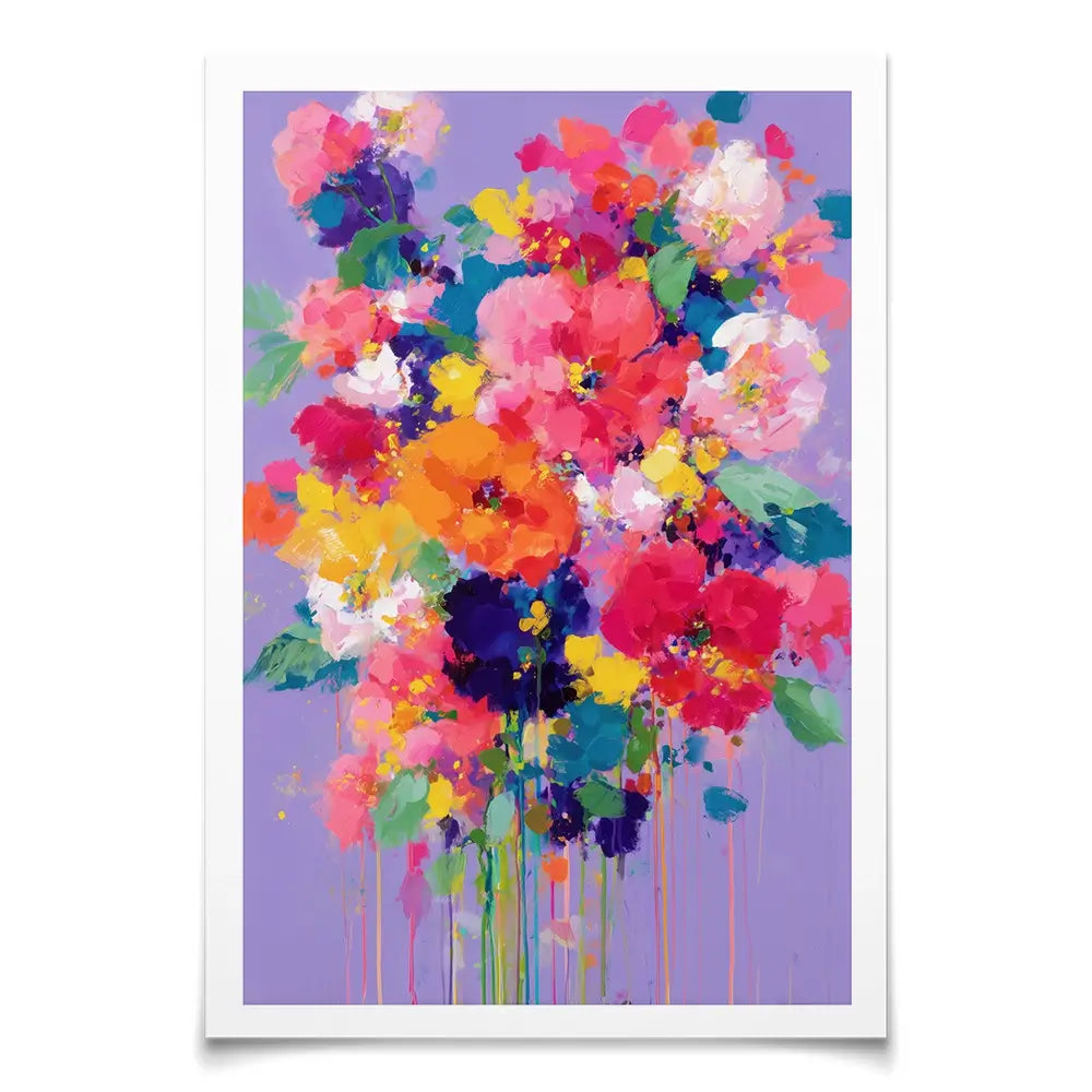 Bouquet On Lavender Art Print Bouquet On Lavender Art Print wall art product Chromatic Storm Studio