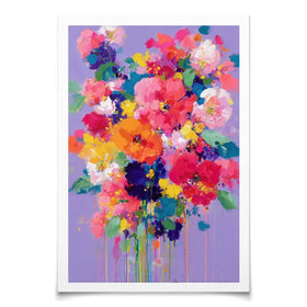 Bouquet On Lavender Art Print Bouquet On Lavender Art Print wall art product Chromatic Storm Studio