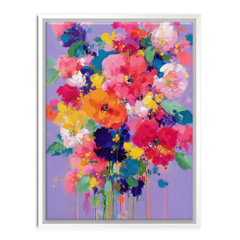 Bouquet On Lavender Canvas Print Bouquet On Lavender Canvas Print wall art product Chromatic Storm Studio
