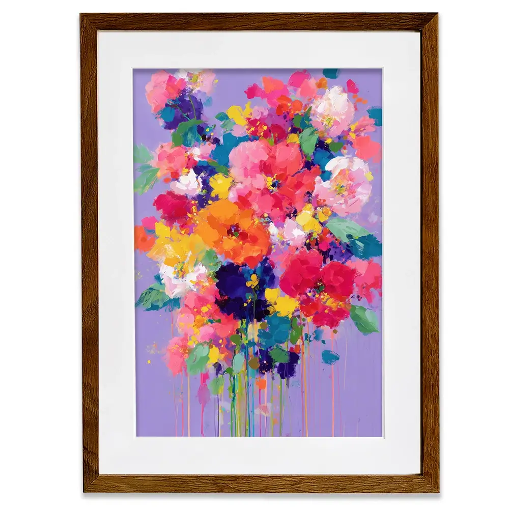 Bouquet On Lavender Framed Art Print Bouquet On Lavender Framed Art Print wall art product Chromatic Storm Studio