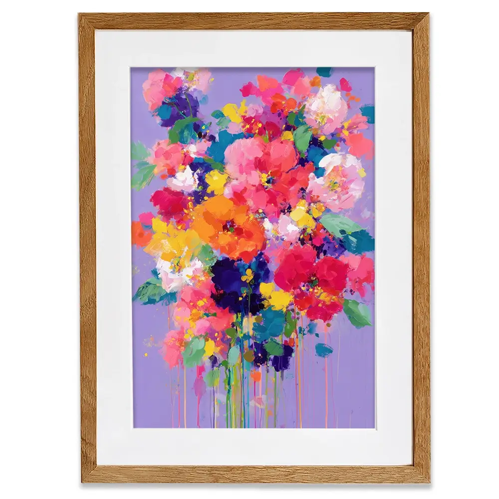 Bouquet On Lavender Framed Art Print Bouquet On Lavender Framed Art Print wall art product Chromatic Storm Studio