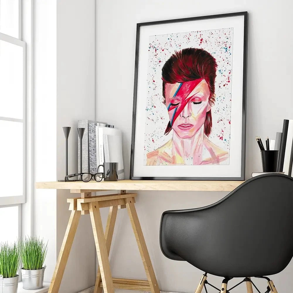 Bowie Framed Art Print Bowie Framed Art Print wall art product Emma LC Art