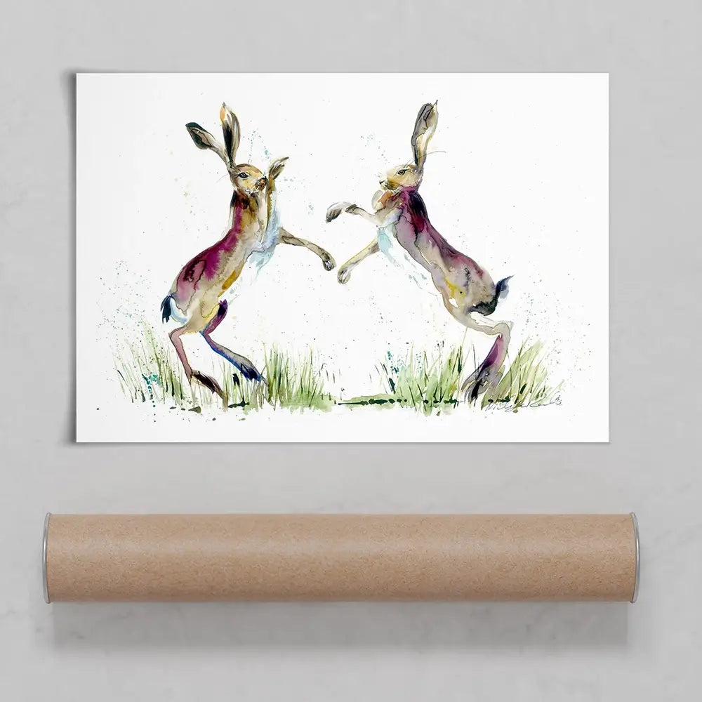 Boxing Match Art Print Boxing Match Art Print wall art product Nicola Jane Rowles