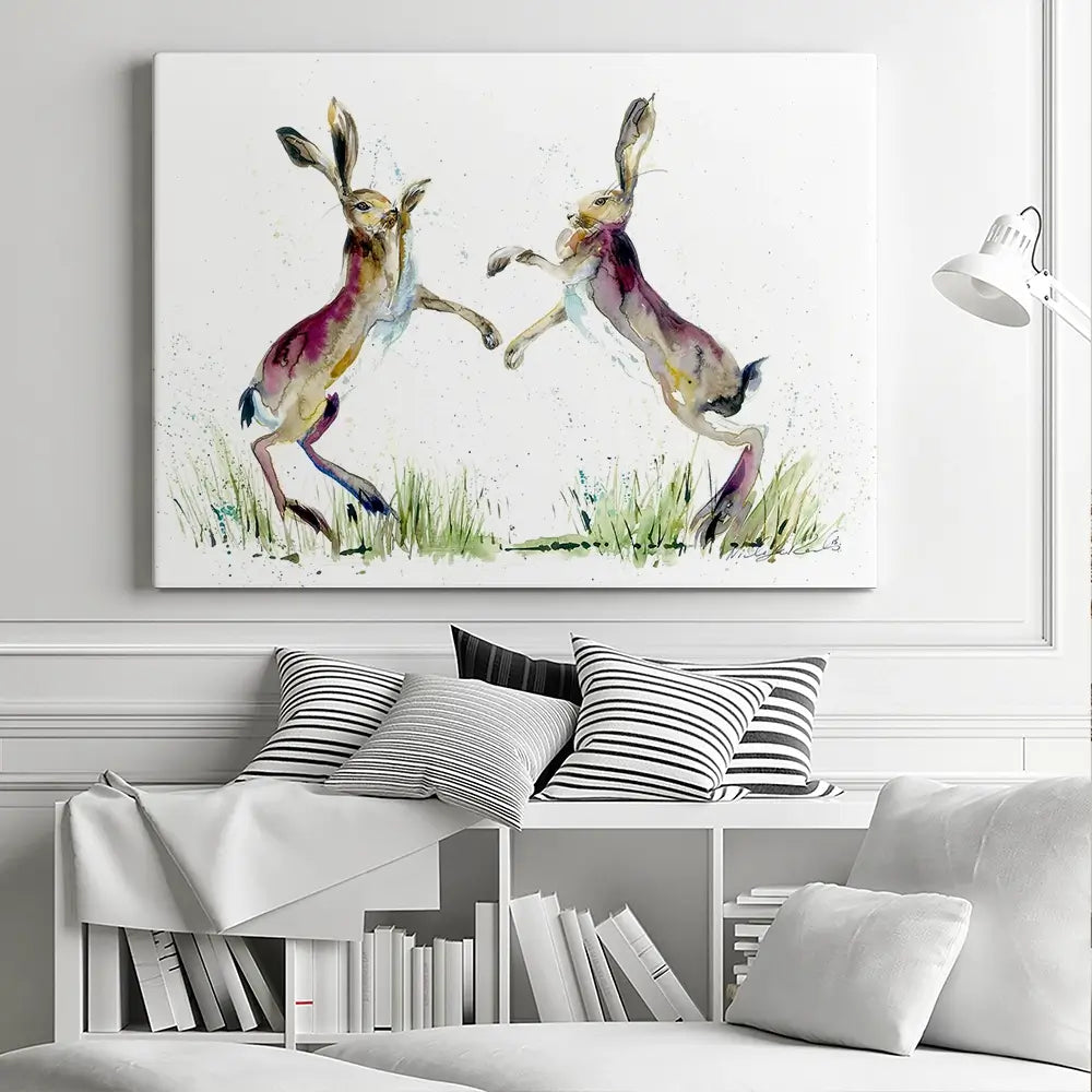 Boxing Match Canvas Print Boxing Match Canvas Print wall art product Nicola Jane Rowles