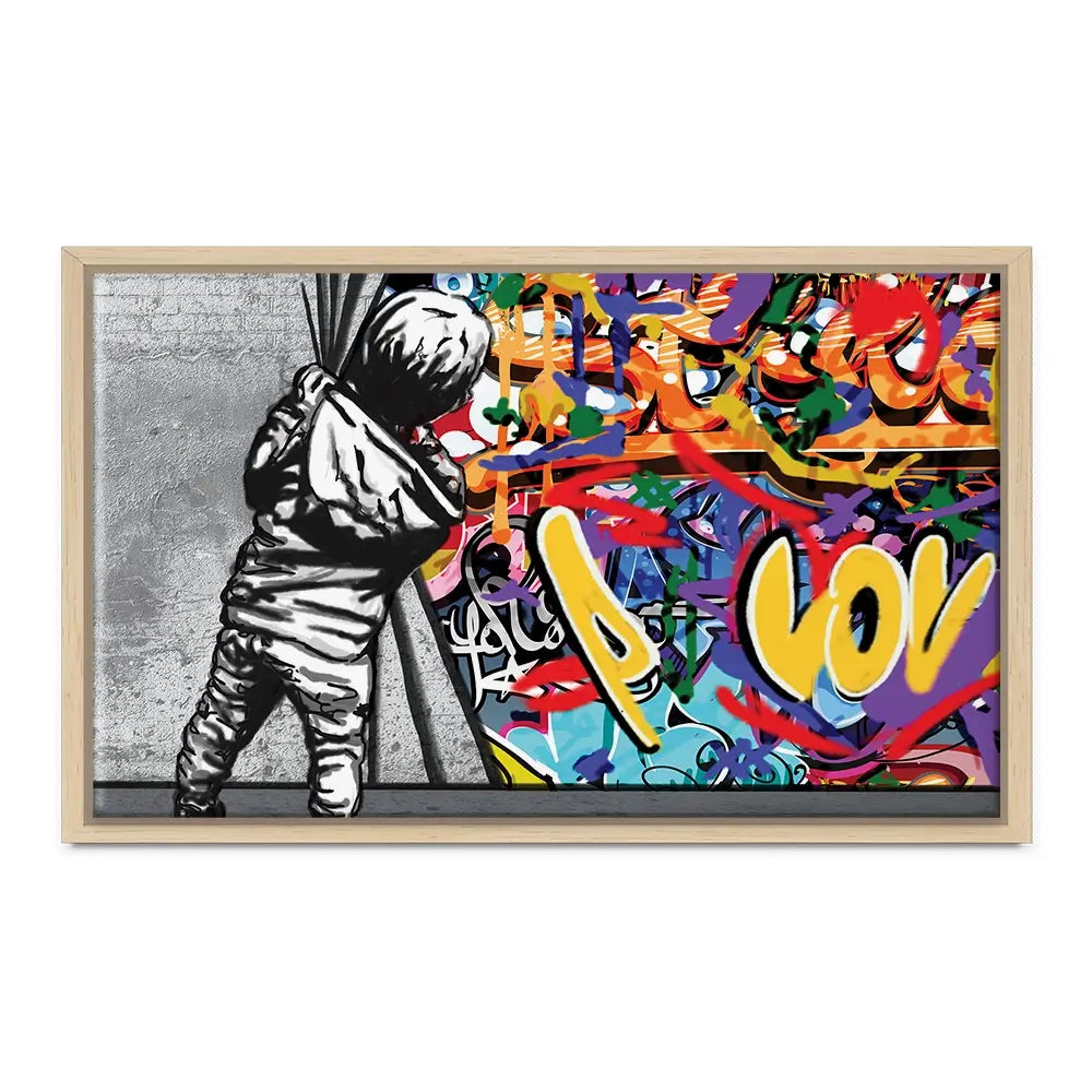 Boy Pulling Back The Curtain Oversized Canvas Print Boy Pulling Back The Curtain Oversized Canvas Print wall art product Art Print Shop