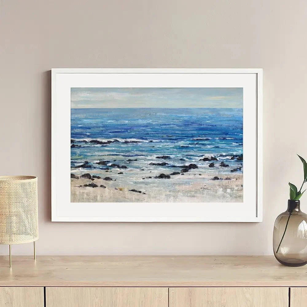 Breaking At The Beach Framed Art Print Breaking At The Beach Framed Art Print wall art product Tim O'Toole
