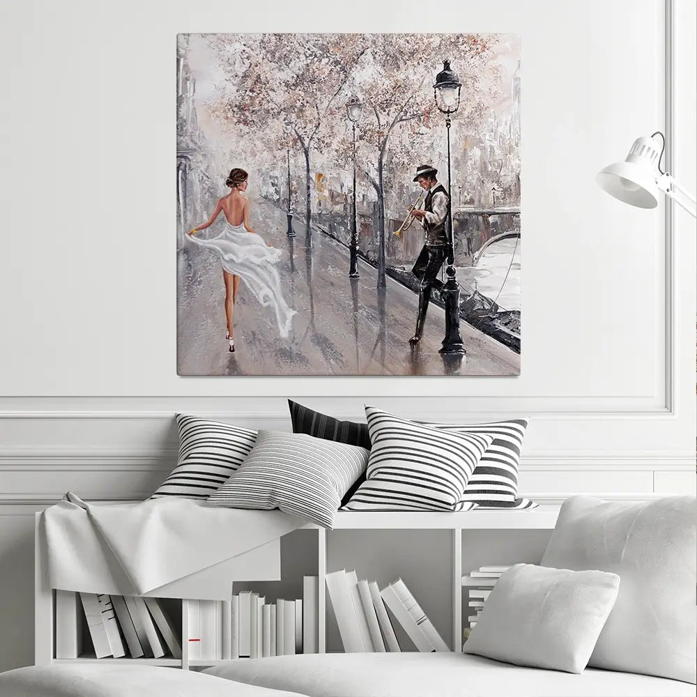 Breathless Paris Flair Square Canvas Print Breathless Paris Flair Square Canvas Print wall art product Isabella Karolewicz