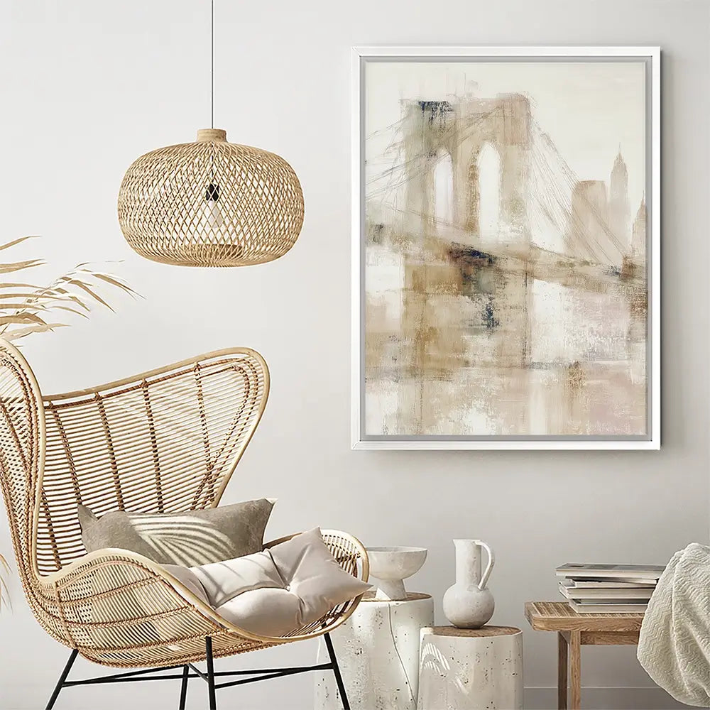 Bridge Cables In Mist Canvas Print Bridge Cables In Mist Canvas Print wall art product Chromatic Storm Studio