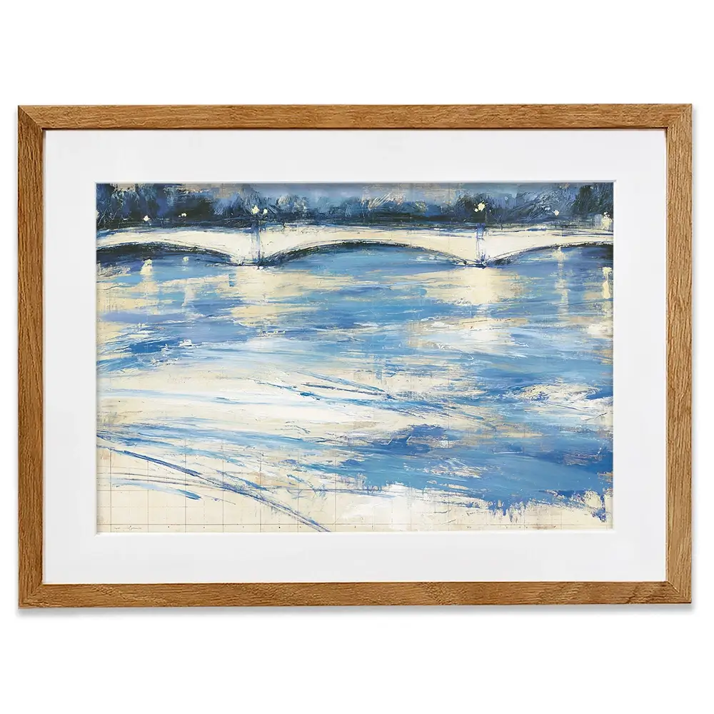 Bridge Over Loose Water Framed Art Print Bridge Over Loose Water Framed Art Print wall art product Chromatic Storm Studio