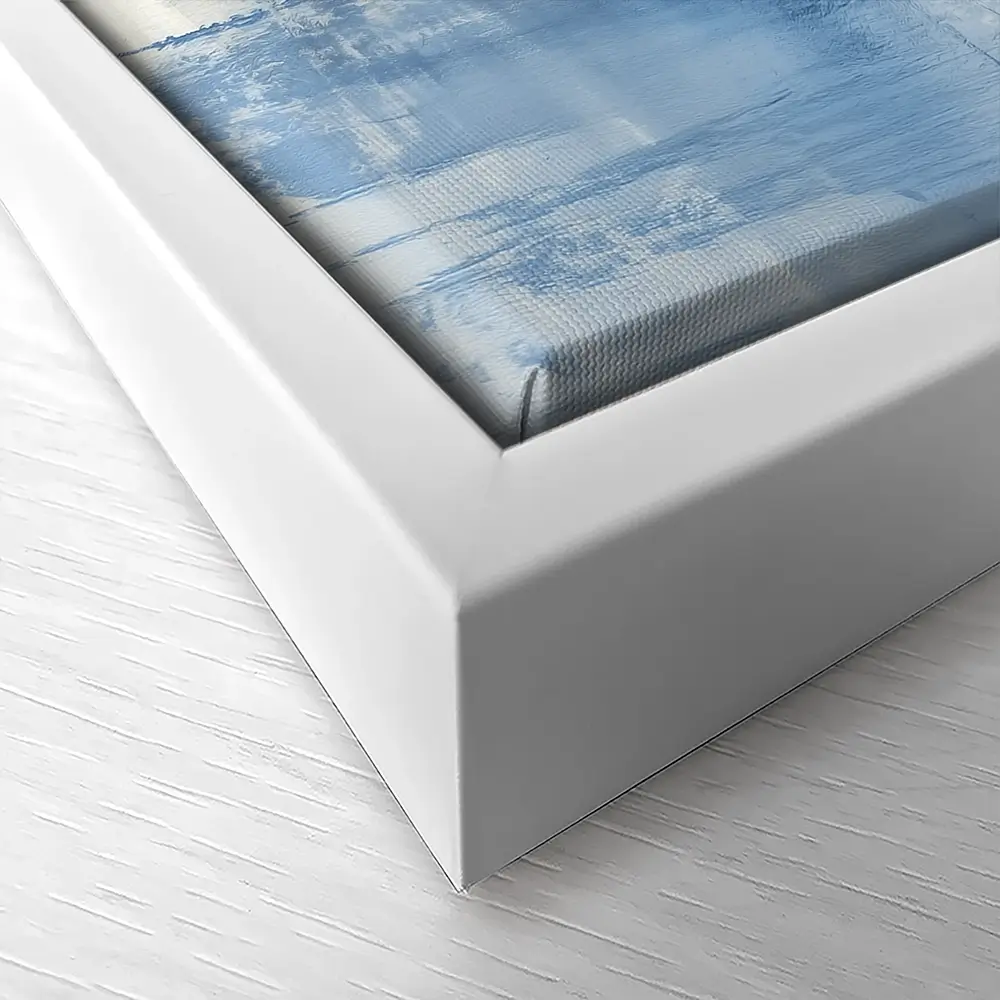Bridge Skyline Indigo Wash Canvas Print Bridge Skyline Indigo Wash Canvas Print wall art product Chromatic Storm Studio