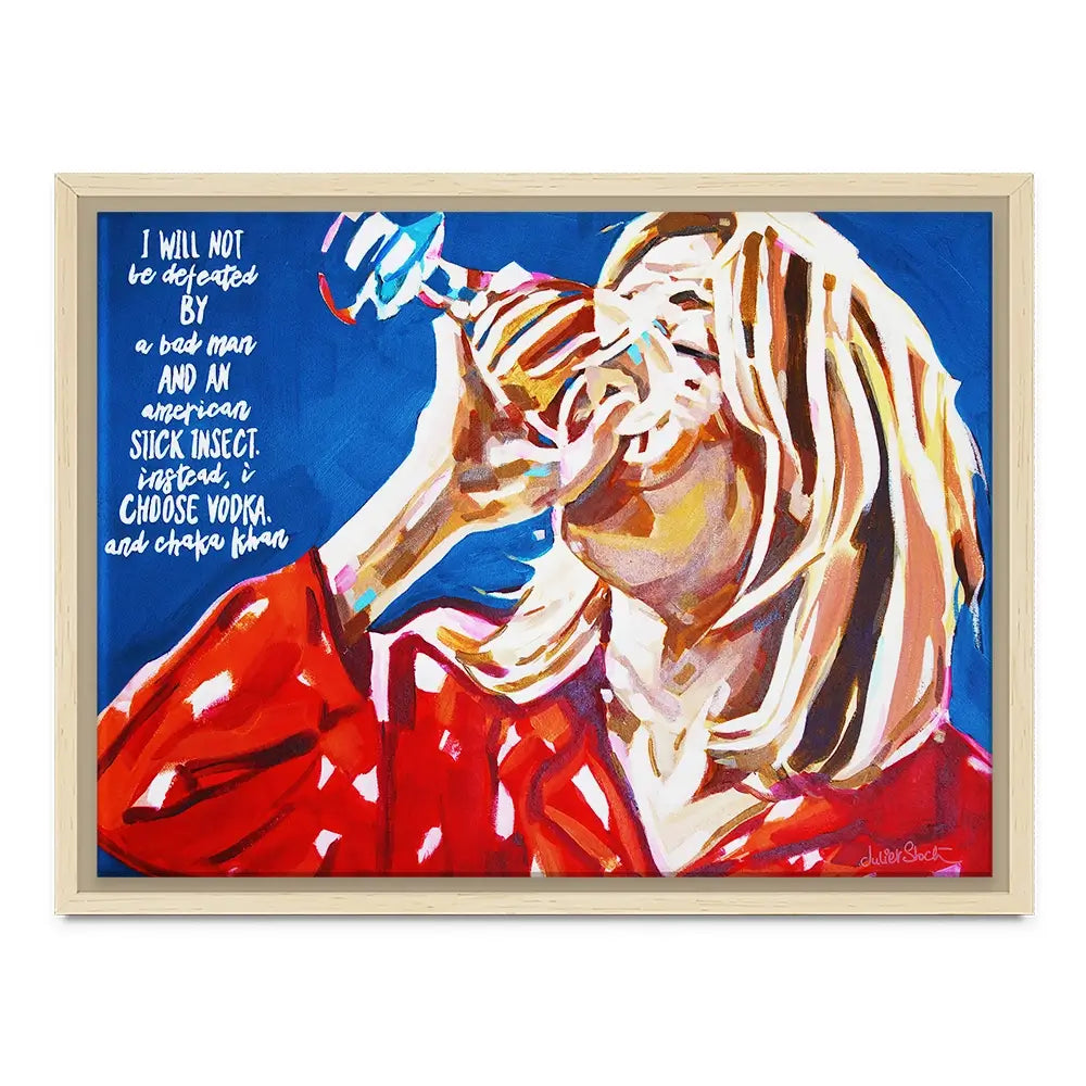 Bridget Jones Vodka And Chaka Khan Canvas Print Bridget Jones Vodka And Chaka Khan Canvas Print wall art product Juliet Stockton