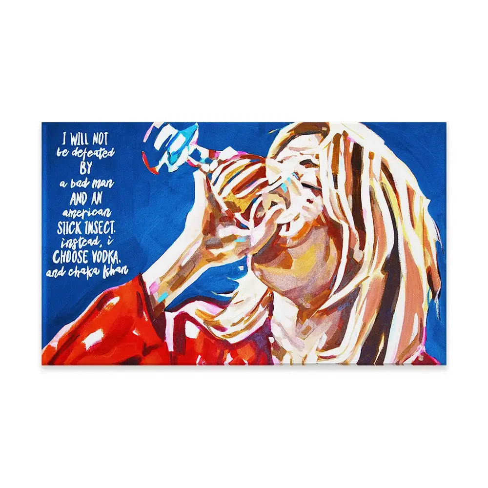 Bridget Jones Vodka And Chaka Khan Canvas Print Bridget Jones Vodka And Chaka Khan Canvas Print wall art product Juliet Stockton