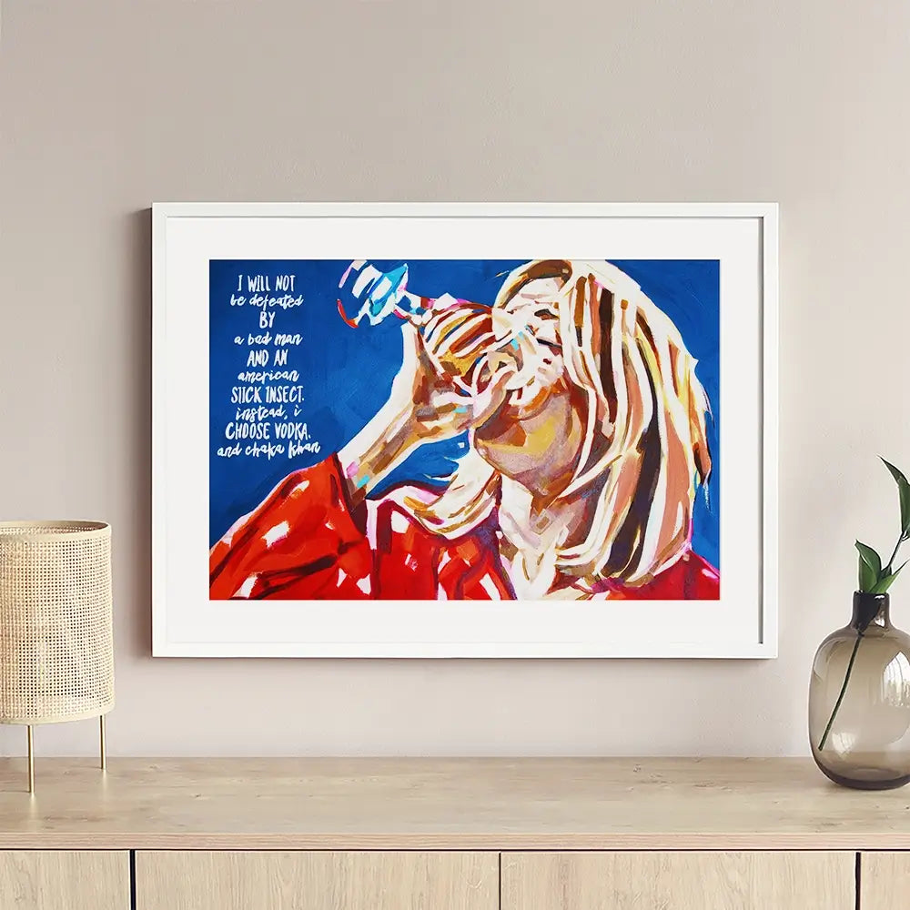 Bridget Jones Vodka And Chaka Khan Framed Art Print Bridget Jones Vodka And Chaka Khan Framed Art Print wall art product Juliet Stockton